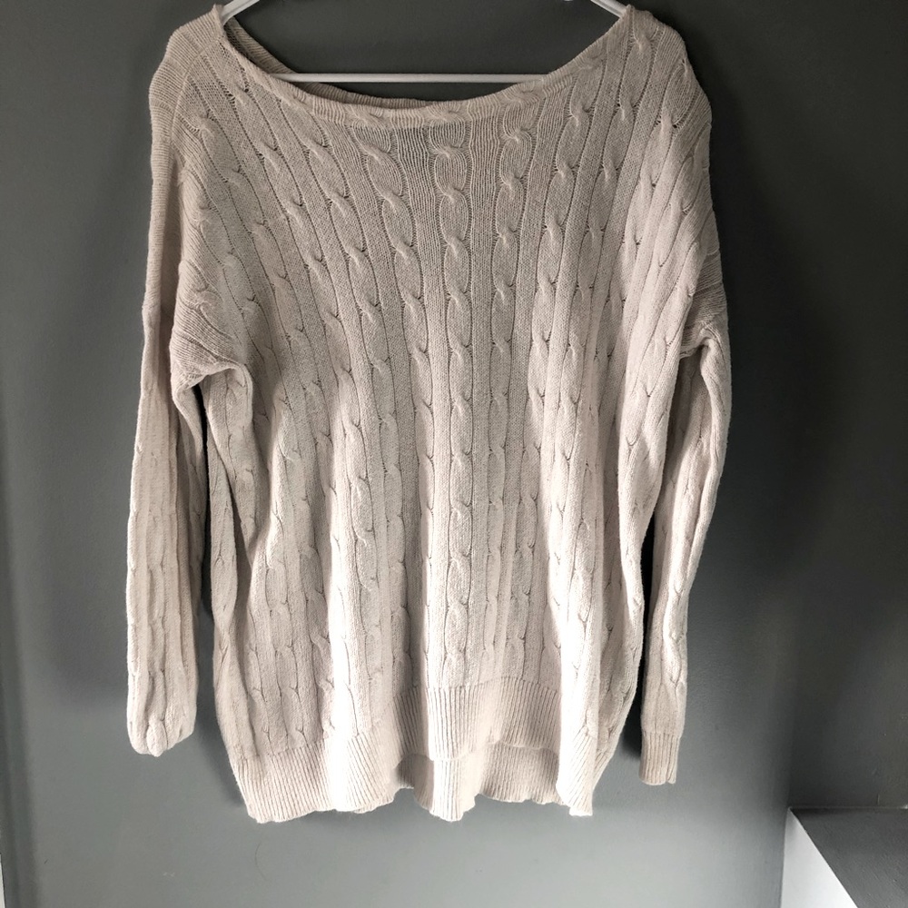 Cream knitted sweater